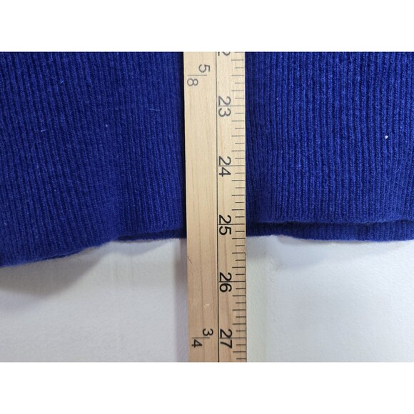 Vintage Rafaella Sweater Womens S Blue Angora Lambs Wool Crewneck Cozy French - Picture 6 of 7